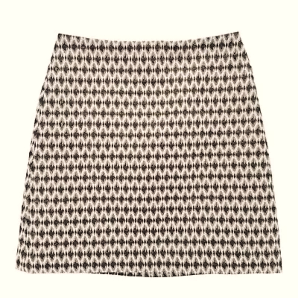 00 Loft Diamond Jacquard Mini Shift Skirt